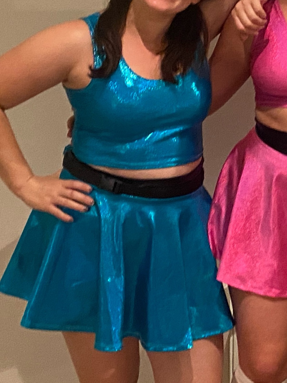 Blue Glitter Cropped Set - Power puff girl Zenon Rave Costume - Picture 4 of 4